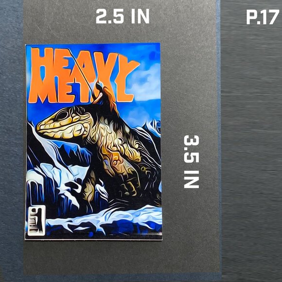 HEAVY METAL 1977  COVER STICKER LARGE - Picture 1 of 1